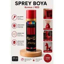 ArtMaster Kırmızı Sprey Boya 200 ml 1 Adet Südor Hızlı Kuruyan Renkli Profesyonel Canlı Renk Ahşap Plastik Demir Metal Porselen