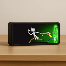 Sfenks. Rick And Morty Portal LED Lamba & Masa Lambası & Gece Lambası