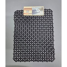 Başak Ev Tekstili 30 x 40 cm Vakumlu Kaymaz Siyah Bulaşık Kurutma Matı - Tezgah Üstü Pratik Kurutmalık - Plastik Mat
