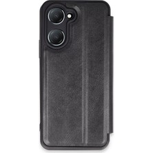 Eco Port Vivo Y18 Kılıf Flip Cover - Siyah