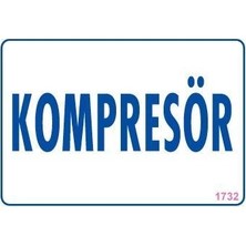 TeknoKapsül Kompresör Uyarı Levhası 17,5X25 KOD:1732