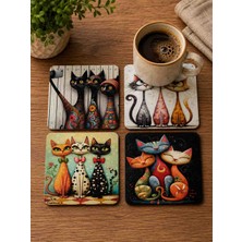 Neslinin Eli 8x8 cm 4'lü Bardak Altlığı