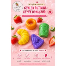 Renkli İzler Atölyesi Çilek Kokulu Mini Tatlı Tasarımlı El Sabunu Seti 4’lü (Candy Pop)