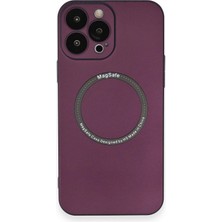 Eco Port Apple Iphone 14 Pro Kılıf Jack Magneticsafe Lens Silikon - Mürdüm