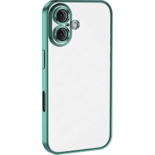Eco Port Apple Iphone 16 Kılıf Razer Lensli Silikon - Turkuaz