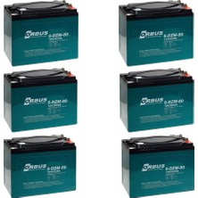 Orbus 80AH 12V Jel Elektrikli Bisiklet Aküsü | 6 Adet