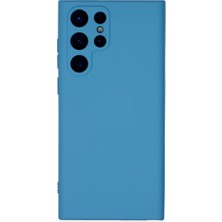 Eco Port Samsung Galaxy S22 Ultra Kılıf Nano Içi Kadife Silikon - Mavi