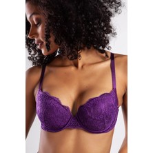 Mabelme Store G.colors Balconette Foam Push Up Bra, Mor Konforlu ve Şık Sütyen