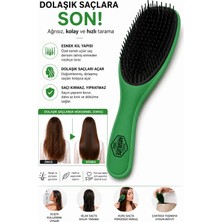 Nano Dolaşık Açıcı Saç Fırçası – Ağrısız ve Kolay Tarama (Yeşil)