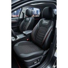 Kurra Store Bmw X6 (F16) 40D (313 Hp) Xdrive Steptronic 2018 Titanyum Serisi Uyumlu Keten Oto Koltuk Kılıfı Kırmızı