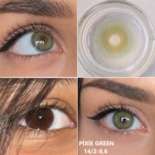 rowenarose Pixie Green Doğal Yeşil Renkli Lens 1 yıllık 12 ay kullanım süreli kessinlikle batma yanma yapmaz