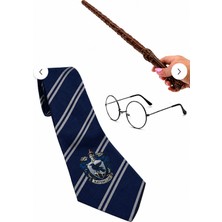 Harry Potter Ravenclaw Kravat Asa Gözlük Seti  Cosplay ve Kostüm Aksesuarı