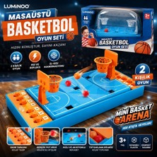 Luminoo Masaüstü Basketbol Oyunu Çift Potalı Mini Basket Seti Çocuk Eğlence Oyuncağı