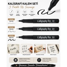 Luminoo Profesyonel Çizim ve Kaligrafi Marker Kalemi Eskiz Manga Teknik Çizim 3’lü Set