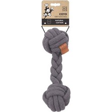 Bezos Coto Gri Duo Ball Örgü Köpek Oyuncağı 28 cm