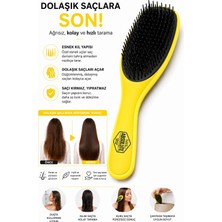 Nano Dolaşık Açıcı Saç Fırçası – Ağrısız ve Kolay Tarama (Sarı)