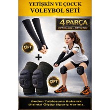 Liggo Yetişkin ve Çocuk Voleybol Dizliği Voleybol Kolluğu 2li Set 1 Çift Dizlik 1 Çift Kolluk 4 Prç.