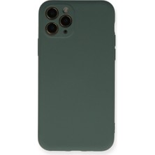 TeknoKapsül Iphone 11 Kılıf Nano Içi Kadife Silikon - Koyu Yeşil