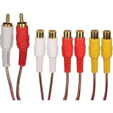 TeknoKapsül 2 Rca Erkek / 6 Rca Dişi 40 cm Kablo