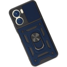 TeknoKapsül Y16 Kılıf Pars Lens Yüzüklü Silikon - Lacivert