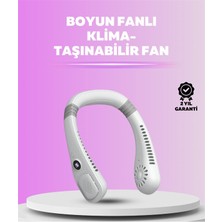 Giyilebilir Bladeless Boyun Fanı | 360° Serinlik 5 Kademe Rüzgar USB Şarjlı Ses - 5573-7906