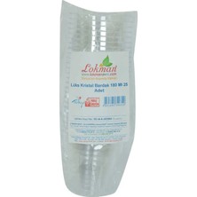TeknoKapsül Lüks Kristal Bardak Sert Plastik Çay Kahve Su Otomat Bardağı 180 ml 25 Li 1 Paket