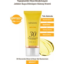 Menokin Aydınlatıcı, Jelden Suya Dönüşen Güneş Kremi Menokın 30 Seconds Glow & Clear Gel Sunscreen (Bright)