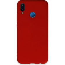 TeknoKapsül P20 Lite Kılıf Nano Içi Kadife Silikon - Kırmızı