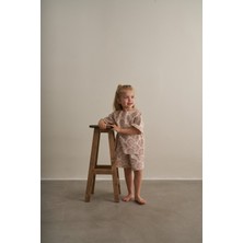 Oh la la Koala For Little Ones Bej Boho Bloom Serisi Waffle Şortlu Takım