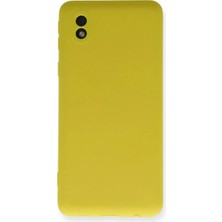 TeknoKapsül Galaxy A01 Core Kılıf Nano Içi Kadife - Sarı