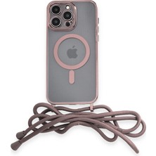 Eco Port Apple Iphone 14 Pro Kılıf Divo Lazer Askılı Magsafe Kapak - Pembe
