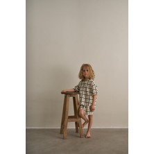 Oh la la Koala For Little Ones Haki Boho Bloom Serisi Waffle Şortlu Takım