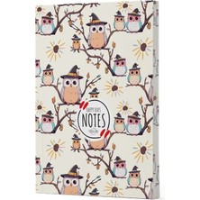 TeknoKapsül Baykuş 7 - Yan Boyamalı Çizgili Defter