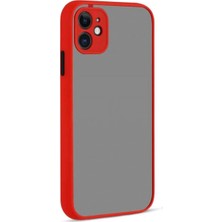 TeknoKapsül Iphone 12 Kılıf Montreal Silikon Kapak - Kırmızı