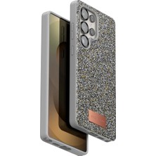 TeknoKapsül Onegif Galaxy S25 Bright Simli Kapak - Gümüş