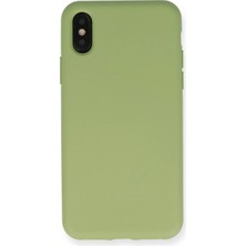 TeknoKapsül Iphone Xs Kılıf Nano Içi Kadife Silikon - Yeşil