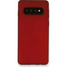 Eco Port Samsung Galaxy S10 Plus Kılıf First Silikon - Bordo