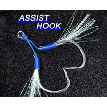 Megsaydin Dev Balıklara Dayanıklı 2/0 – 4/0 Assist Hook – Güçlü Jigging Iğne Çifti (2 Çift)