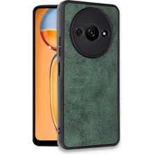 TeknoKapsül Redmi A3 4g Kılıf Aras Deri Kapak - Koyu Yeşil