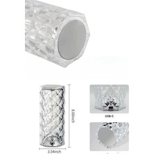 Yeni Nesil Modern Kristal Masa ve Gece Lambası Dokunmatik Renk Değiştirebilen - 8502-3548
