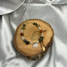 Suerte Accessories Turuncu Akik Kristal Kuvars  Botswana Akik Doğal Taş Fil Aksesuar Özel Tasarım Doğaltaş Bileklik