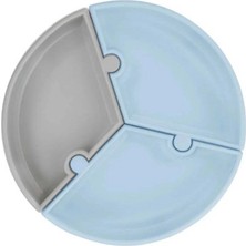 TeknoKapsül Puzzle Vakum Tabanlı Silikon Tabak Mineral / Powder Grey