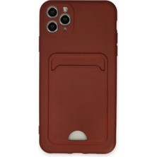TeknoKapsül Iphone 11 Kılıf Kelvin Kartvizitli Silikon - Bordo