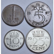 Banknoting Hollanda 5 Li Set 1-5-10-25 Cent.