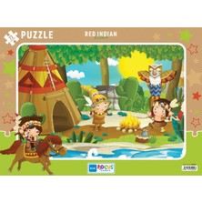 Mabelme Store Blue Focus Red Indian (Kızılderili) - Puzzle 72 Parça