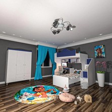 Klasik Dikey Ranza ve 3 Kapılı Gardrop Mdf
