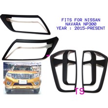 Space Nissan navara far ve stop çerçeve takımı siyah 2015+ np300