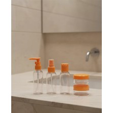 Nevamel® 30 ml 5’li Seyahat Şişesi Seti Çantalı Kozmetik Organizer