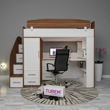 Makses Dolaplı Masalı Ranza Membran Kapak Mdf