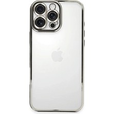 Eco Port Apple Iphone 16 Pro Kılıf Razer Lensli Silikon - Gümüş